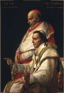 Portrait du pape Pie VII et le cardinal Caprara